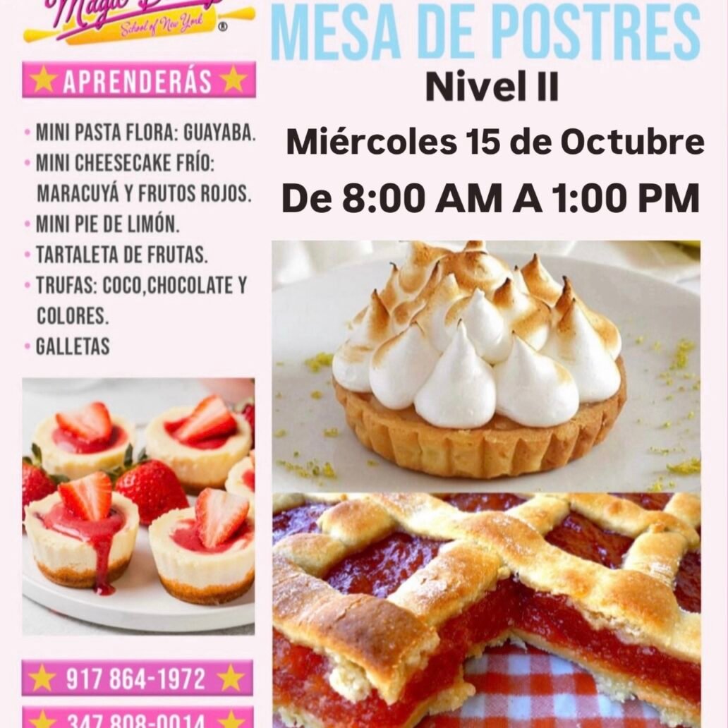 Clase Presencial: Mesa de Postres Nivel II