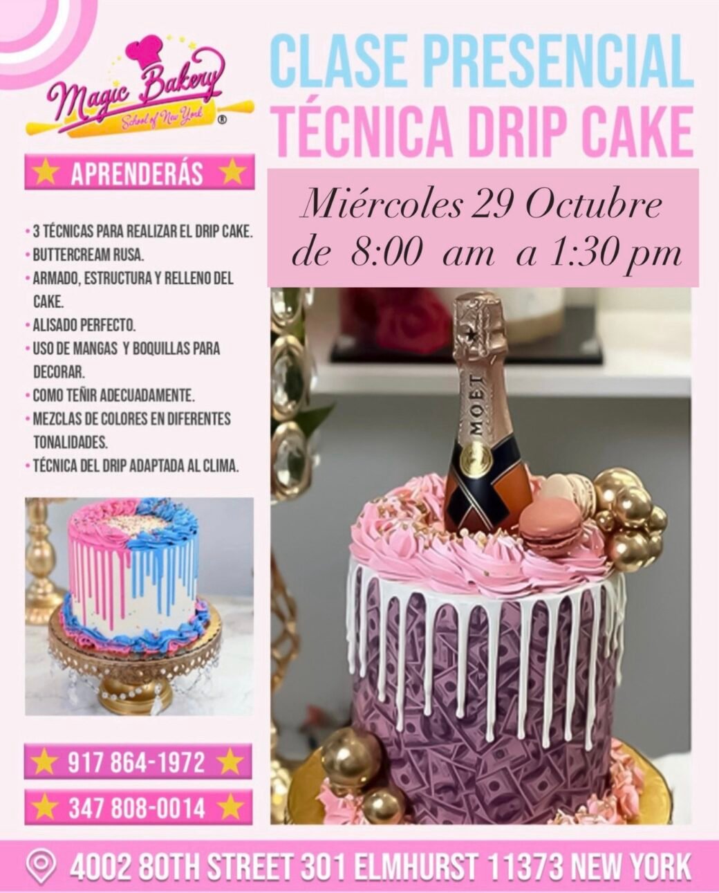 Clase Presencial: Técnica Drip Cake