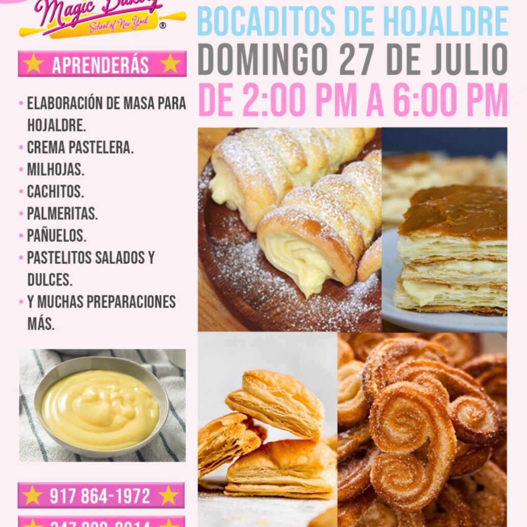 Clase de Bocaditos de Hojaldre en Nueva York – Presencial