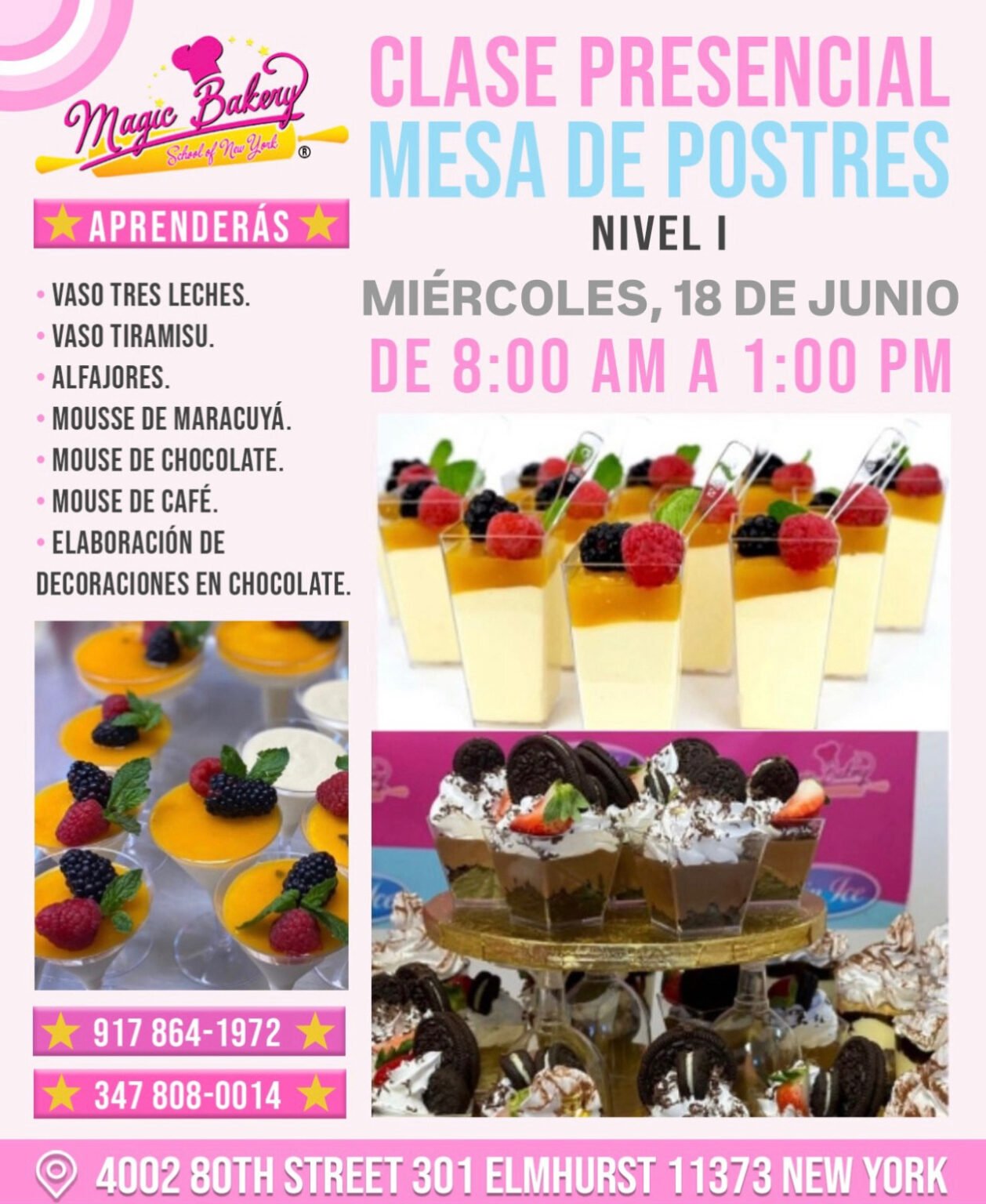 Clase Mesa Postres Nivel I