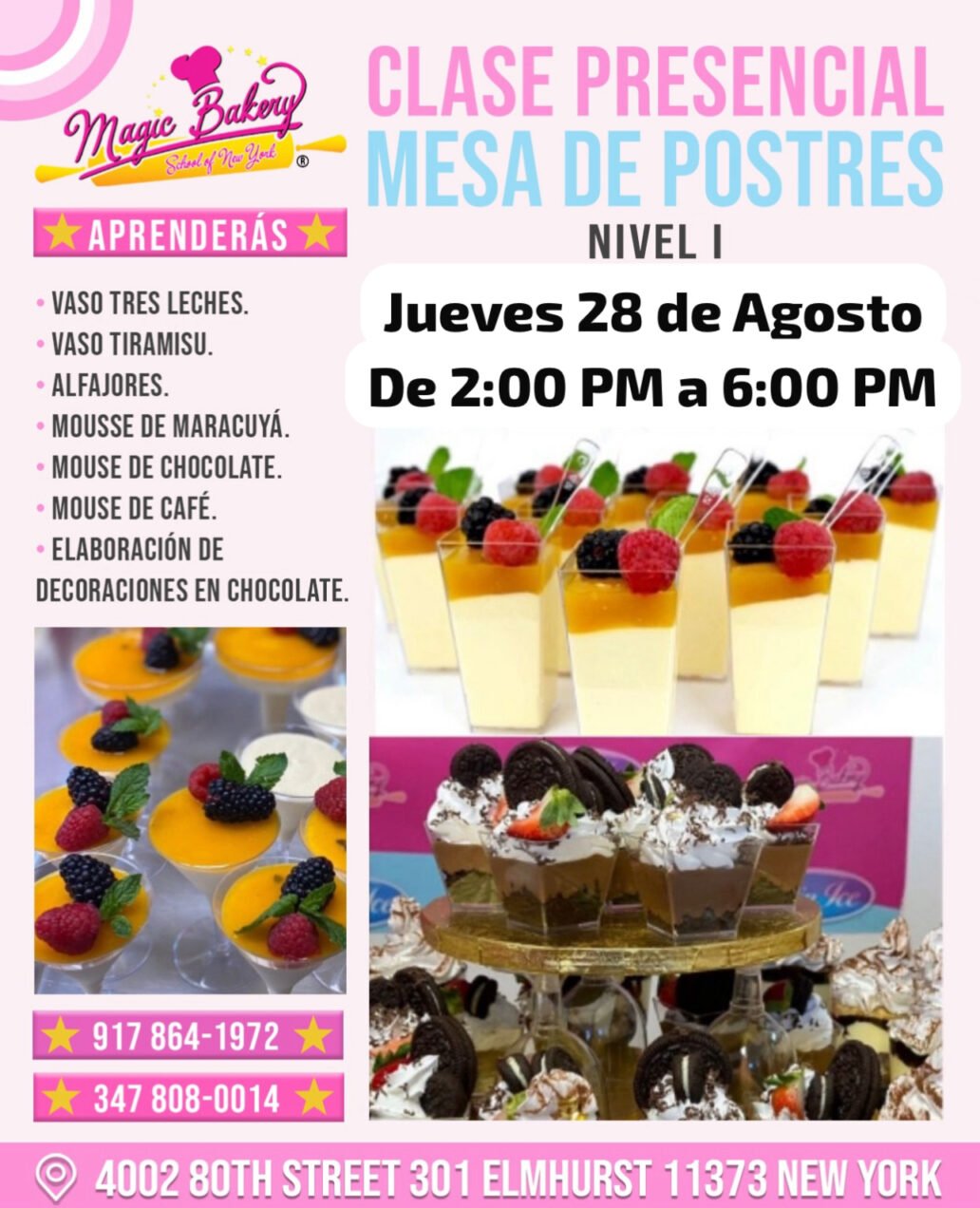 Clase Mesa Postres Nivel I