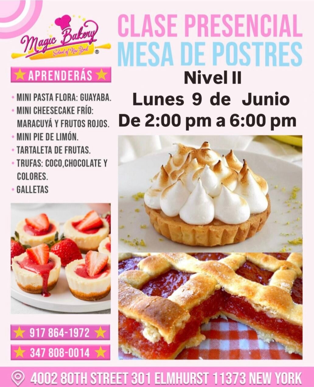 Clase Presencial: Mesa de Postres Nivel II
