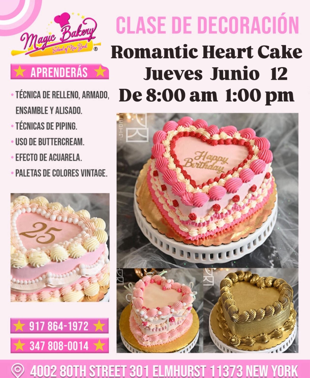 Clase de Decoración Heart Vintage Cake: