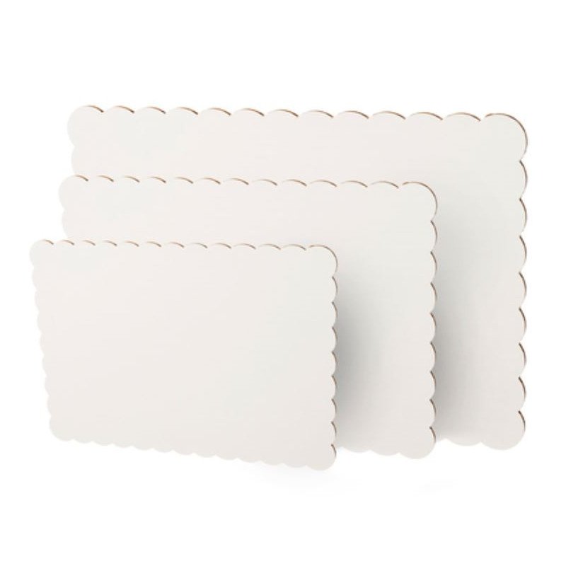 Base de Carton Rectangular Blanca