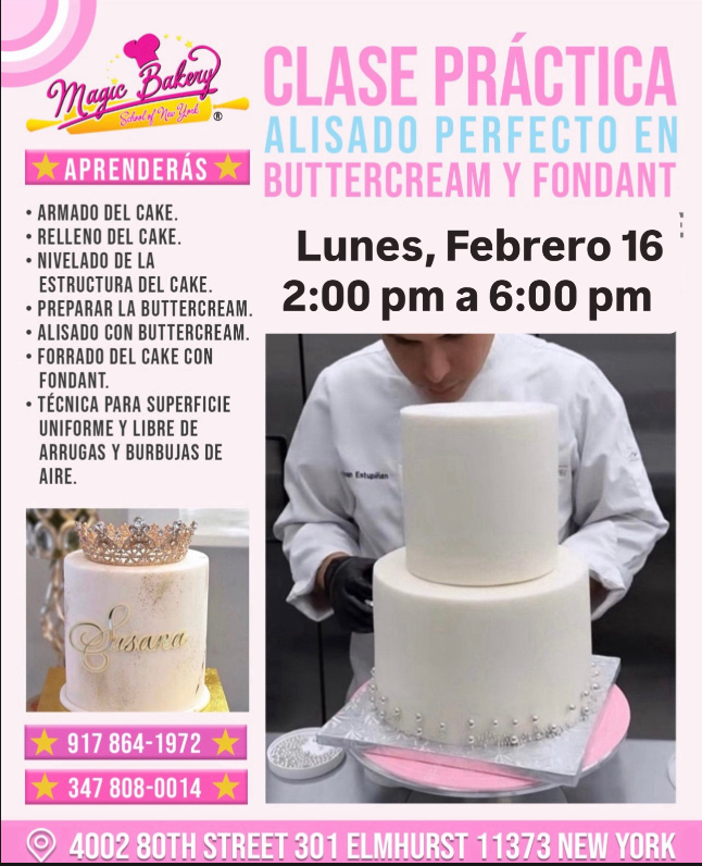Clase de Alisado Perfecto en Buttercream y Fondant
