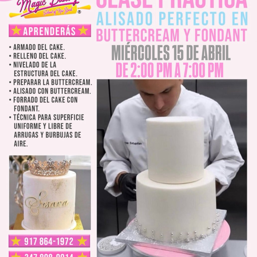 Clase de Alisado Perfecto en Buttercream y Fondant