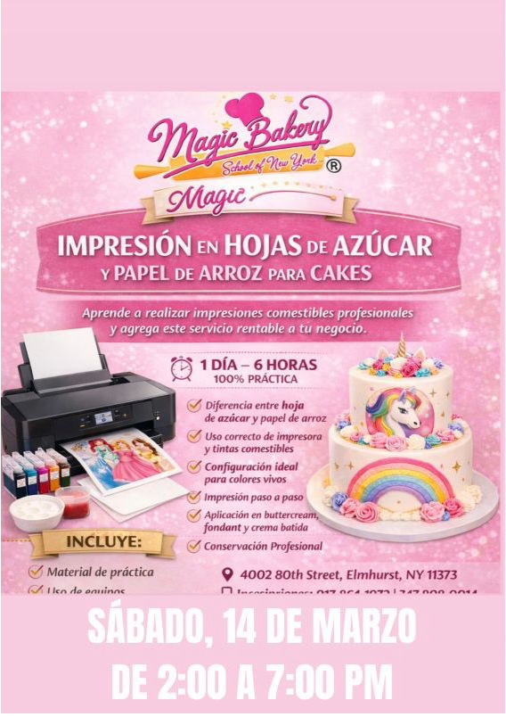 IMPRESIÓN EN HOJAS DE AZÚCAR Y PAPEL DE ARROZ PARA CAKES