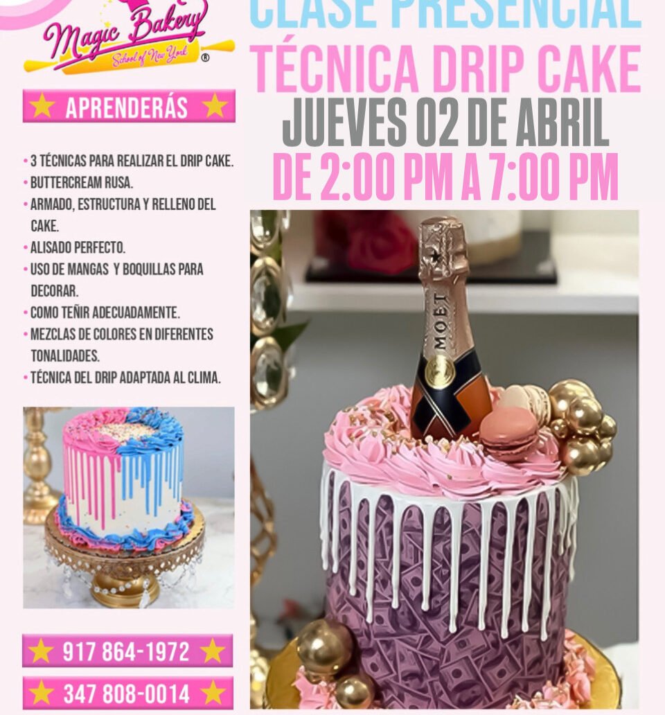 Clase Decoración de cake técnica Dripcake