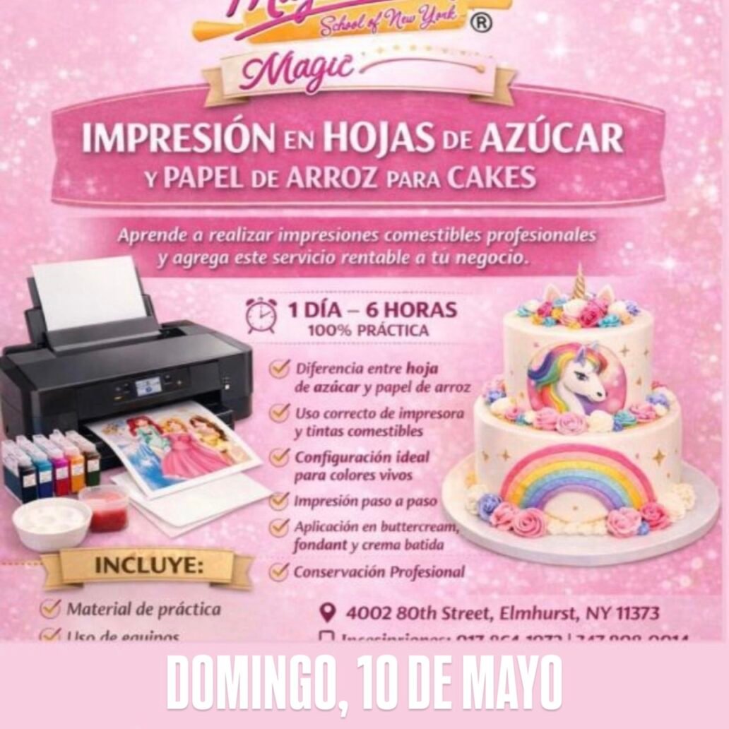 IMPRESIÓN EN HOJAS DE AZÚCAR Y PAPEL DE ARROZ PARA CAKES