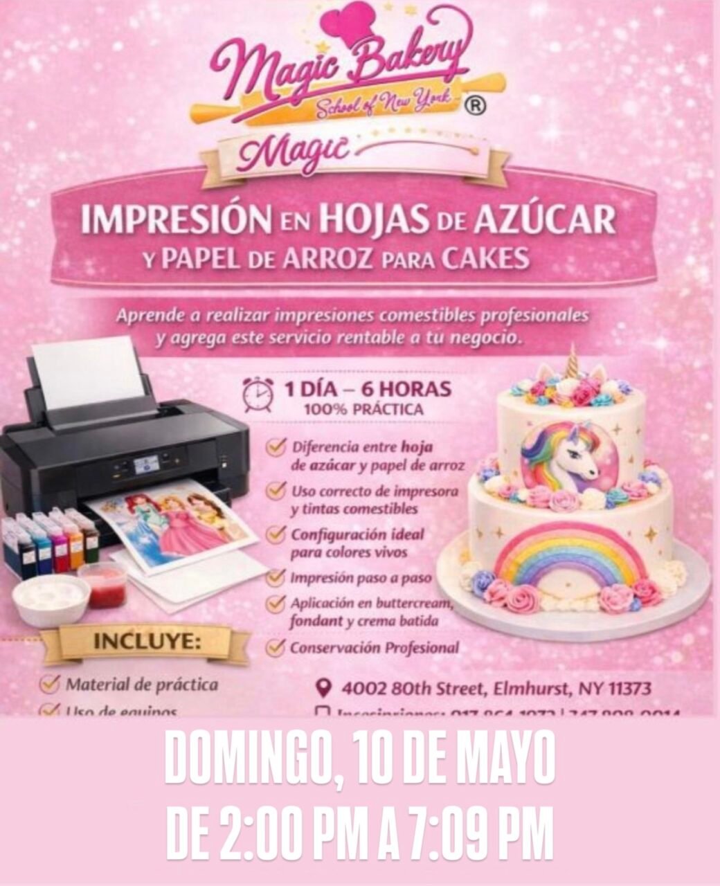 IMPRESIÓN EN HOJAS DE AZÚCAR Y PAPEL DE ARROZ PARA CAKES