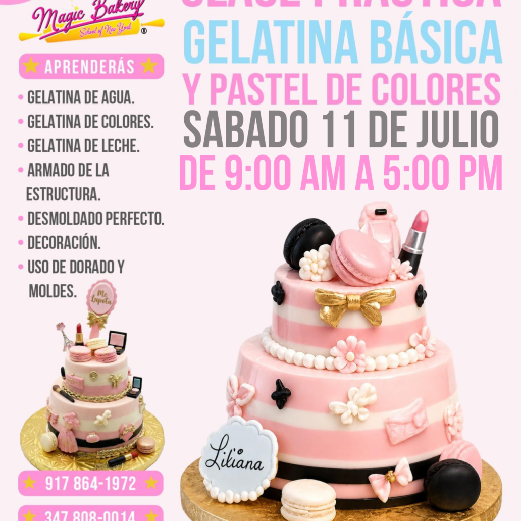 ✨ Clase Práctica de Gelatina Básica y Pastel de Colores ✨