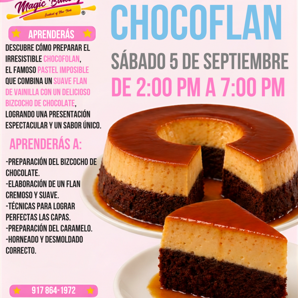 Clase de Chocoflan en Nueva York Septiembre