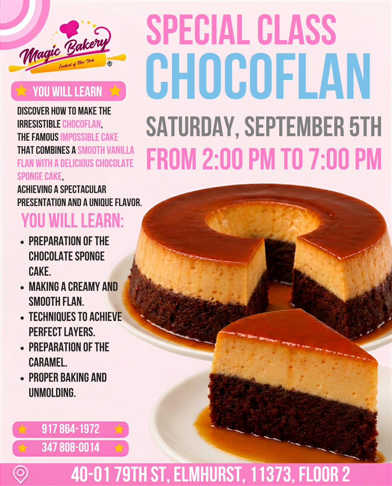 Clase de Chocoflan en Nueva York Septiembre - Imagen 2