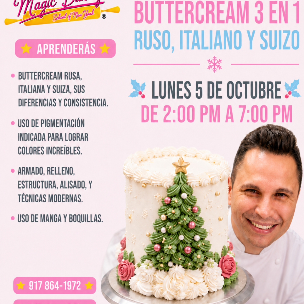 Clase Buttercream 3 en 1 Octubre