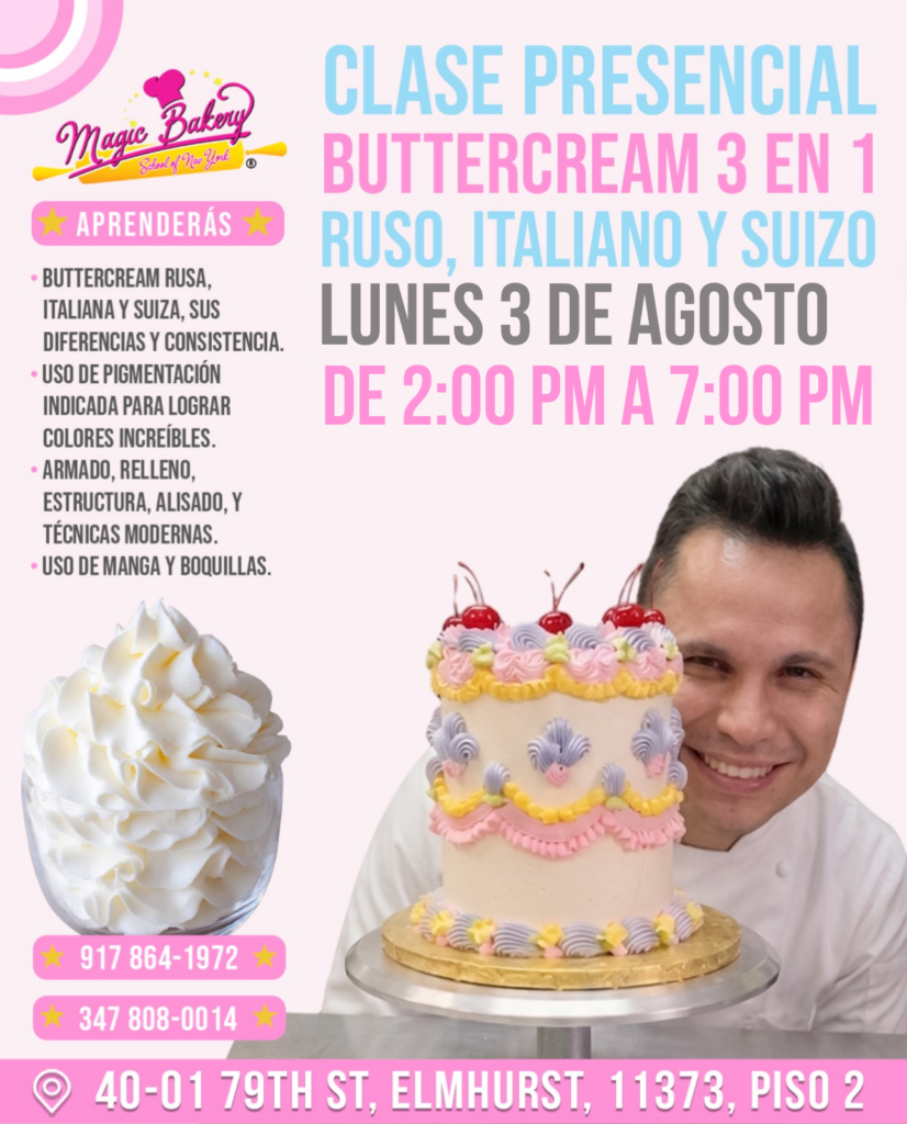 Buttercream 3 en 1 (Ruso, Italiano y Suizo) 🧁✨