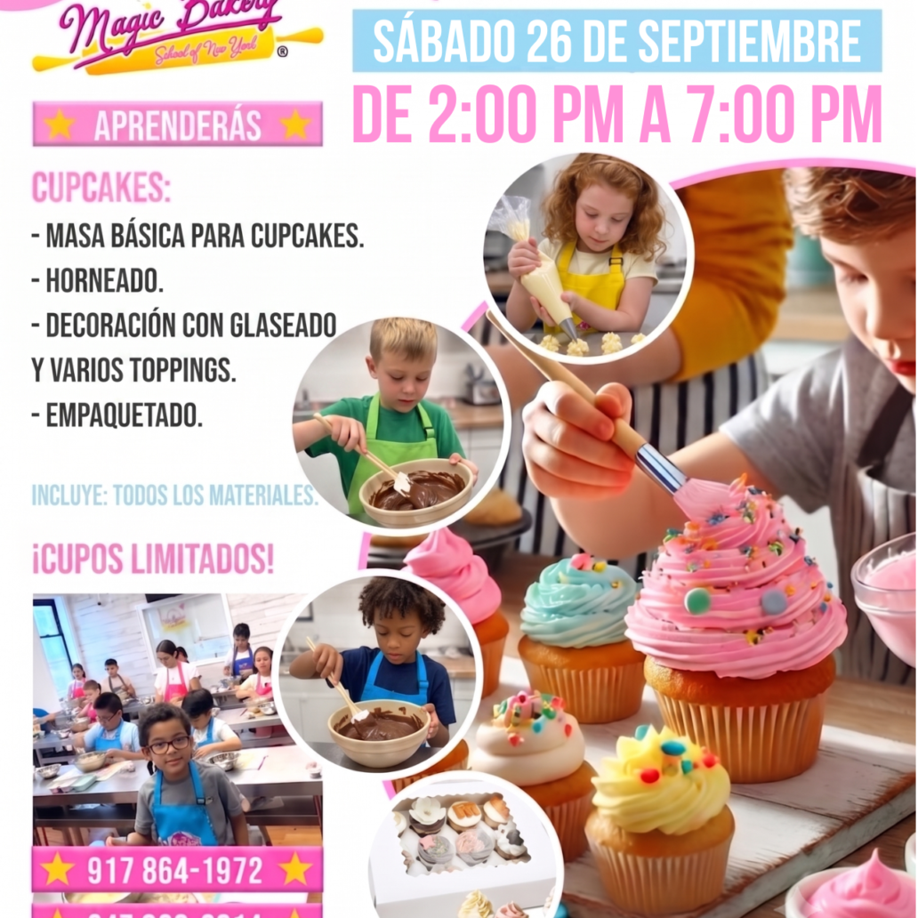 Clase de Cupcakes para Niños Septiembre