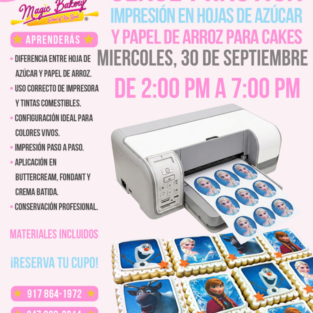 Clase de Impresión Comestible Septiembre