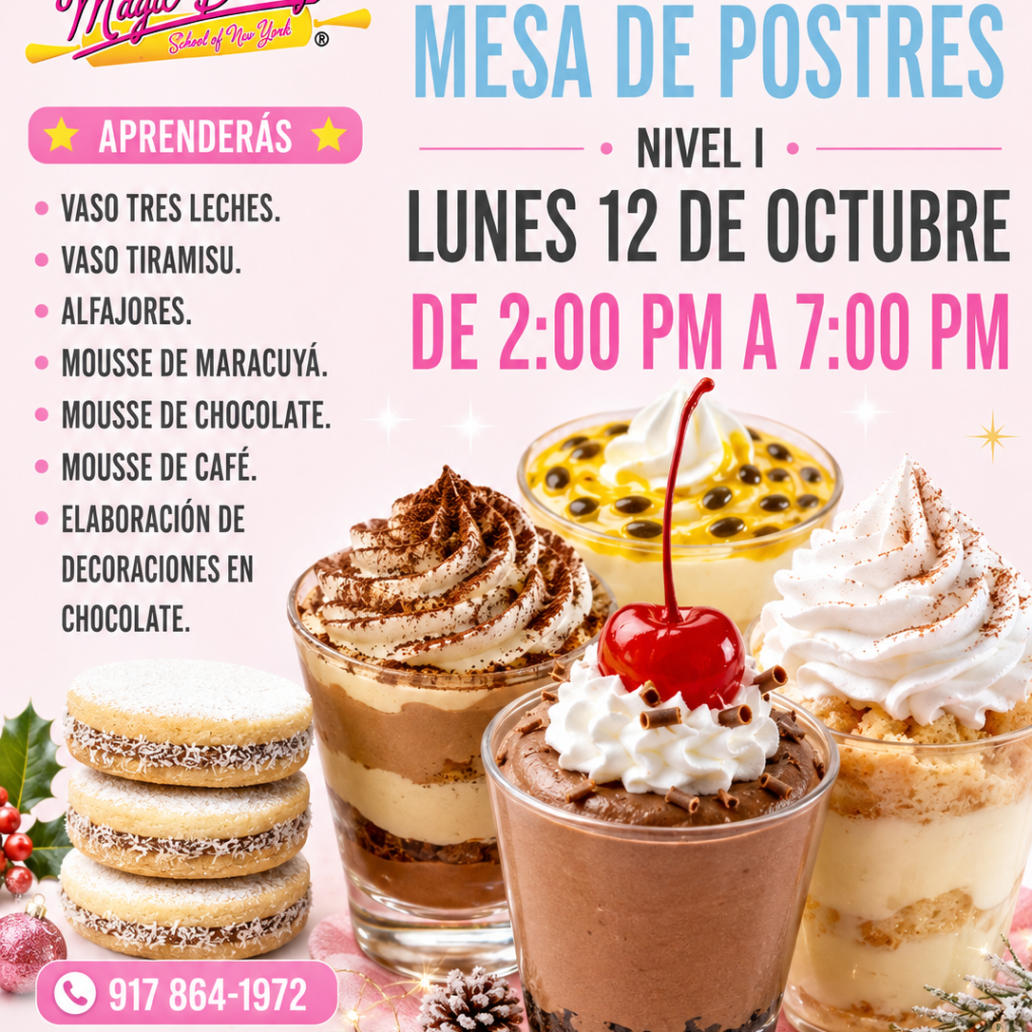 Mesa de Postres Nivel I Octubre
