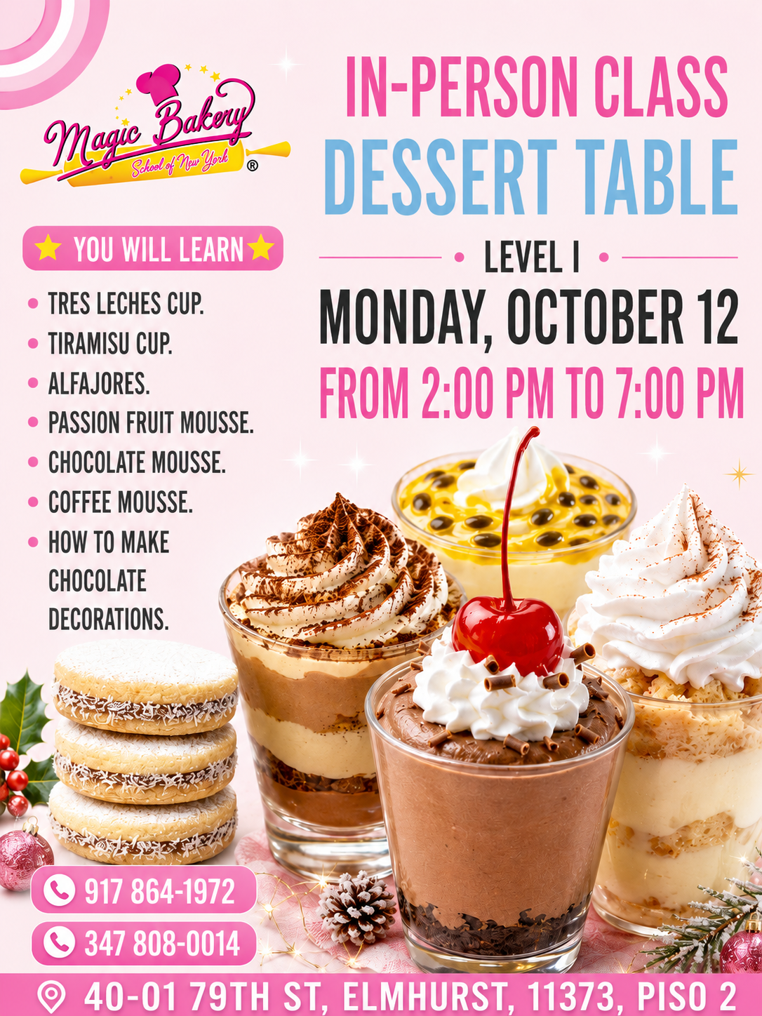 Mesa de Postres Nivel I Octubre - Imagen 2