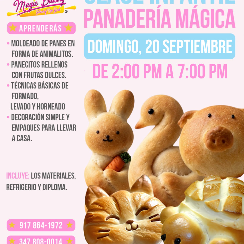 Clase de Panadería para Niños Septiembre