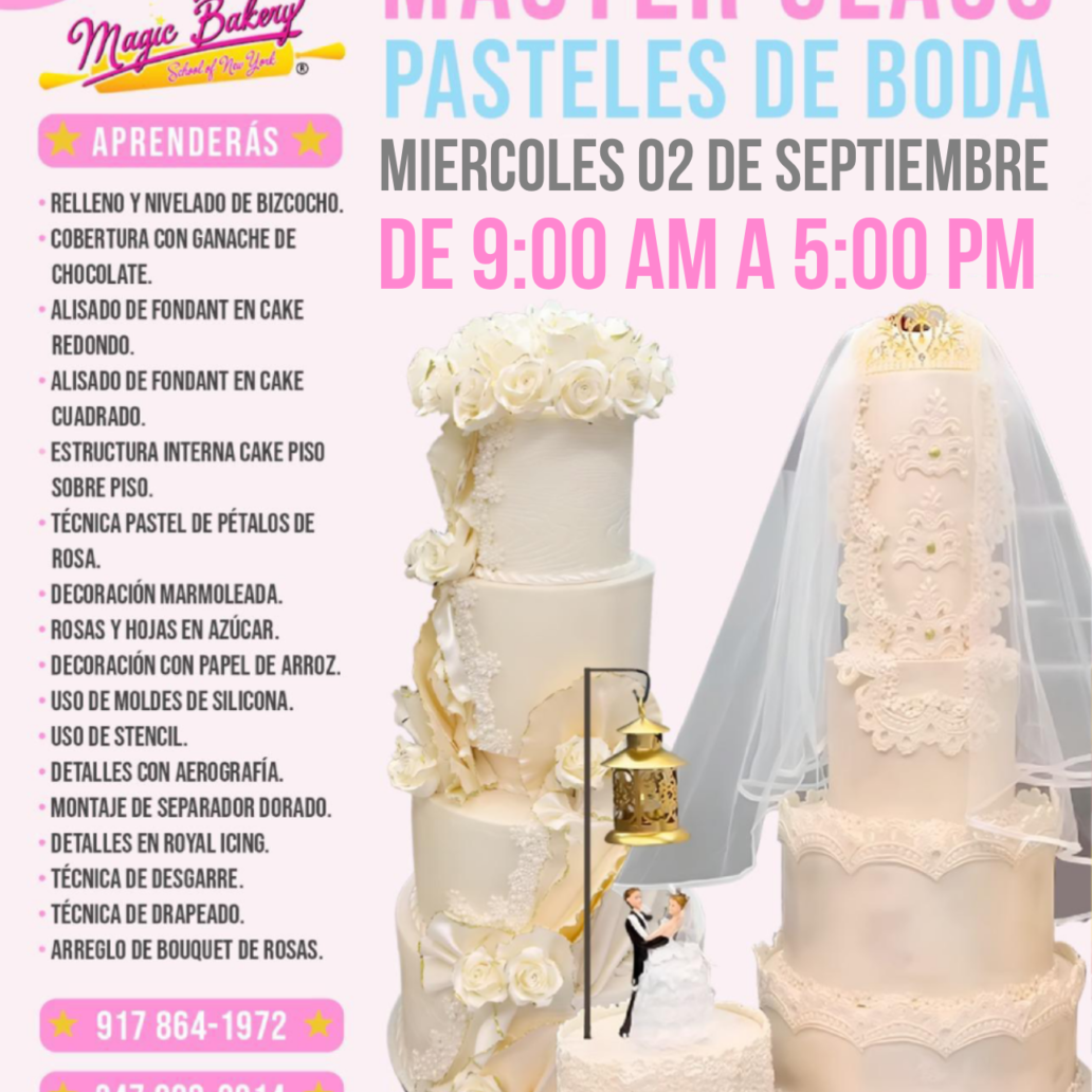 Master de Pasteles de Boda en Nueva York | Septiembre