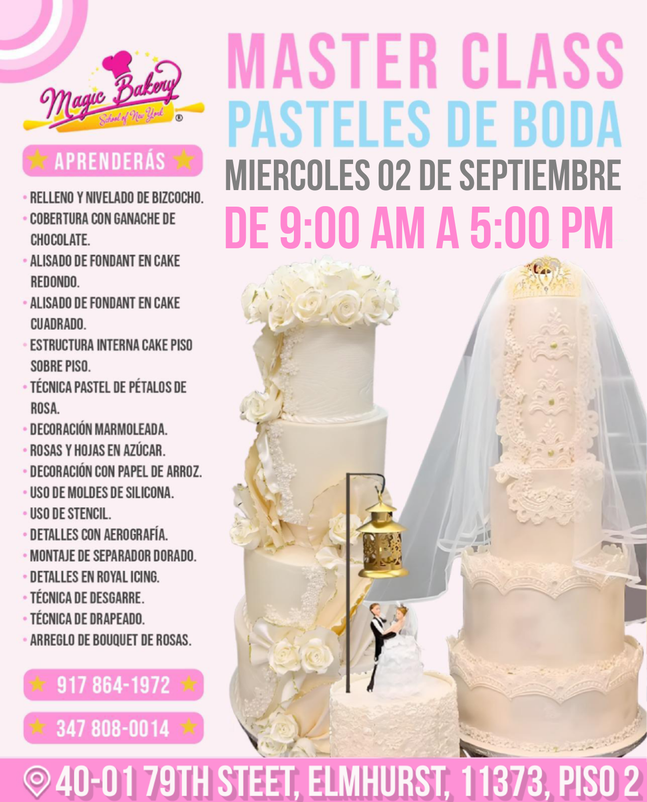 Master de Pasteles de Boda en Nueva York | Septiembre