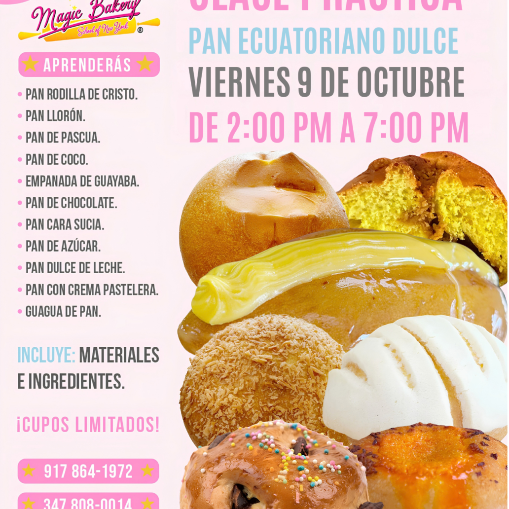 Clase Práctica de Pan Ecuatoriano Dulce Octubre