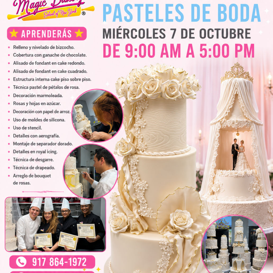 Master de Pasteles de Boda en Nueva York | Octubre
