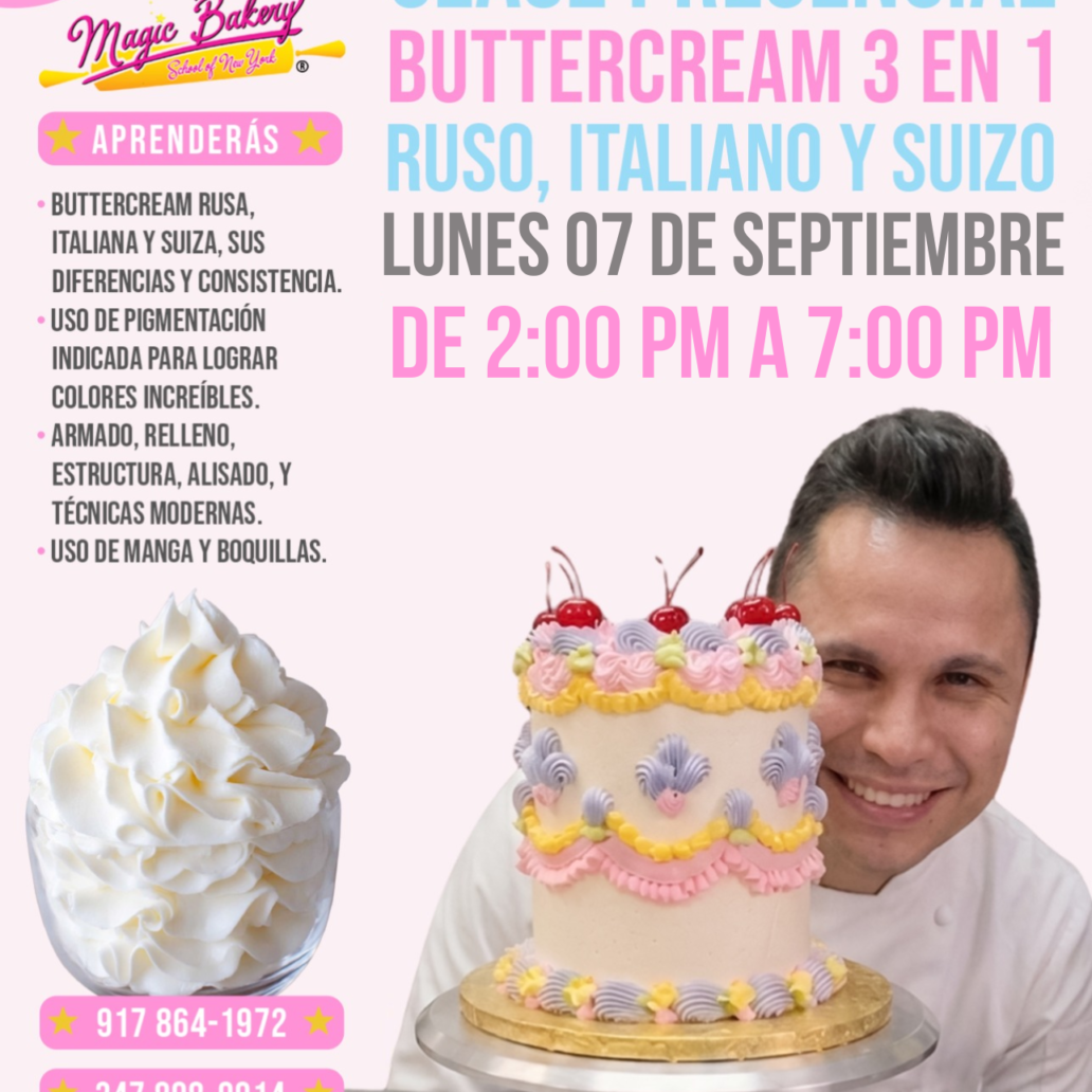 Clase de Buttercream 3 en 1 Septiembre