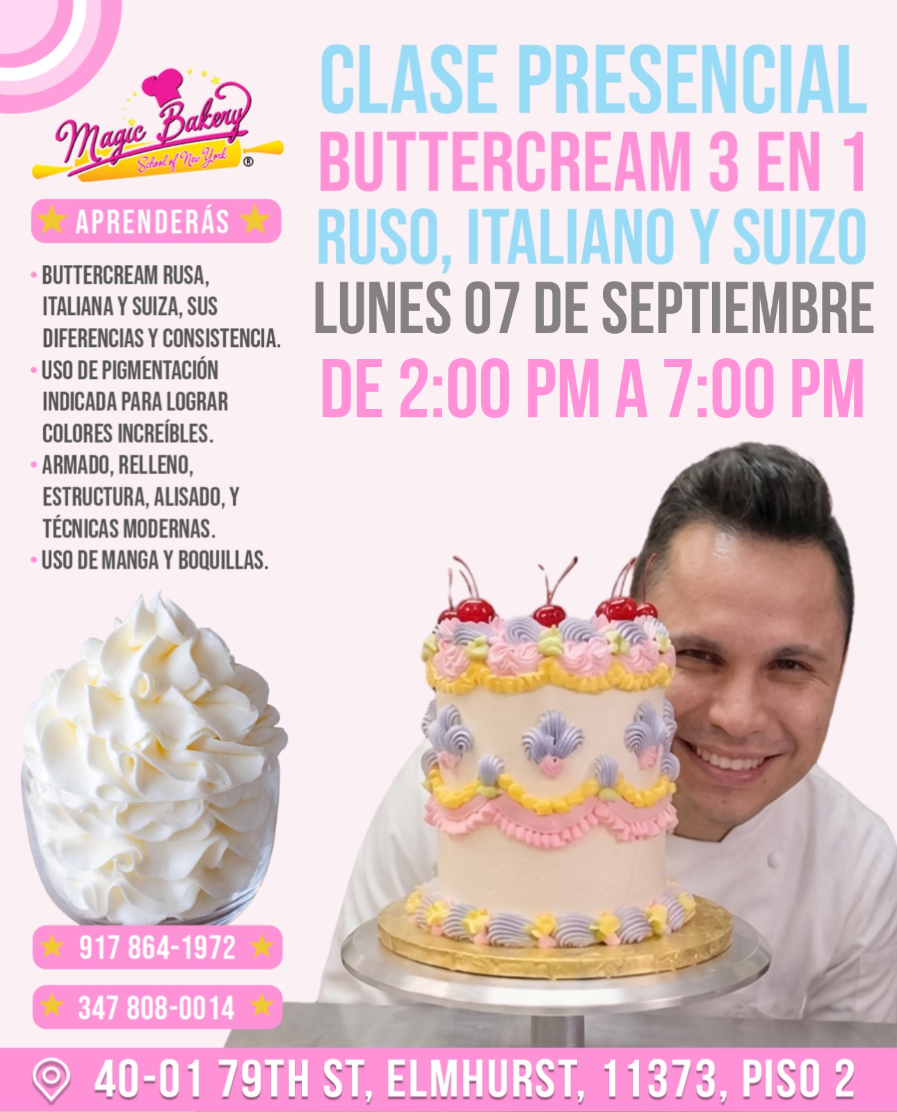 Clase de Buttercream 3 en 1 Septiembre