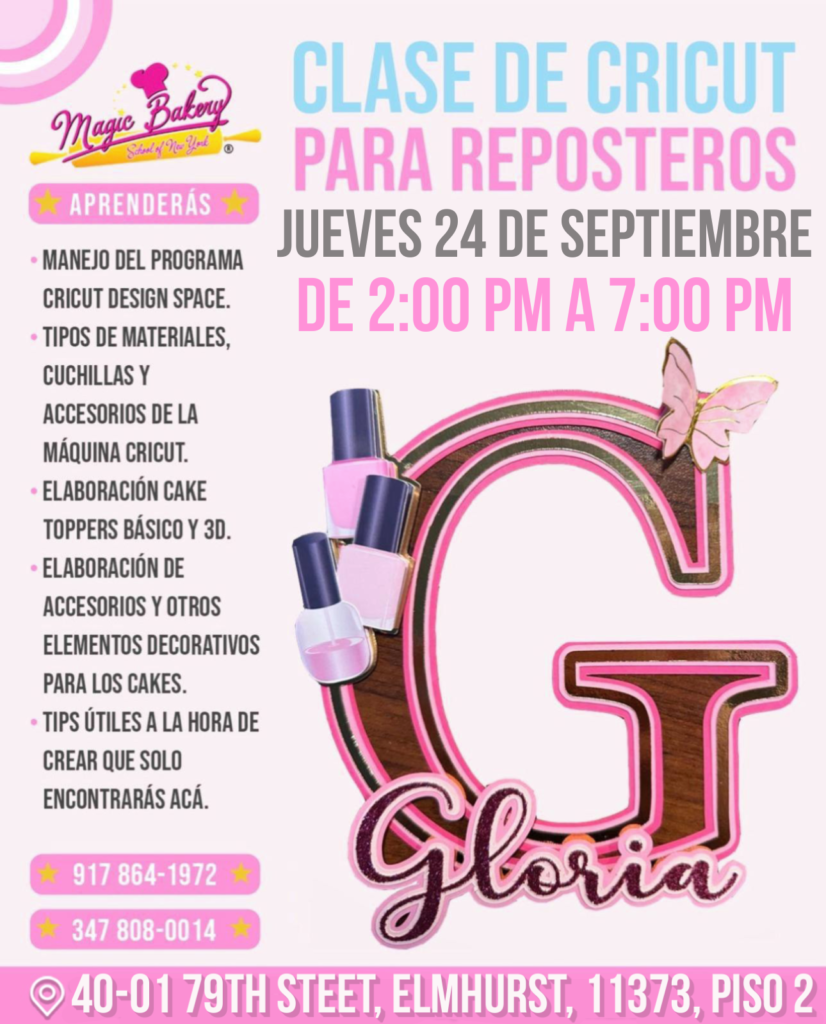 Clase de Cricut para Reposteros Septiembre