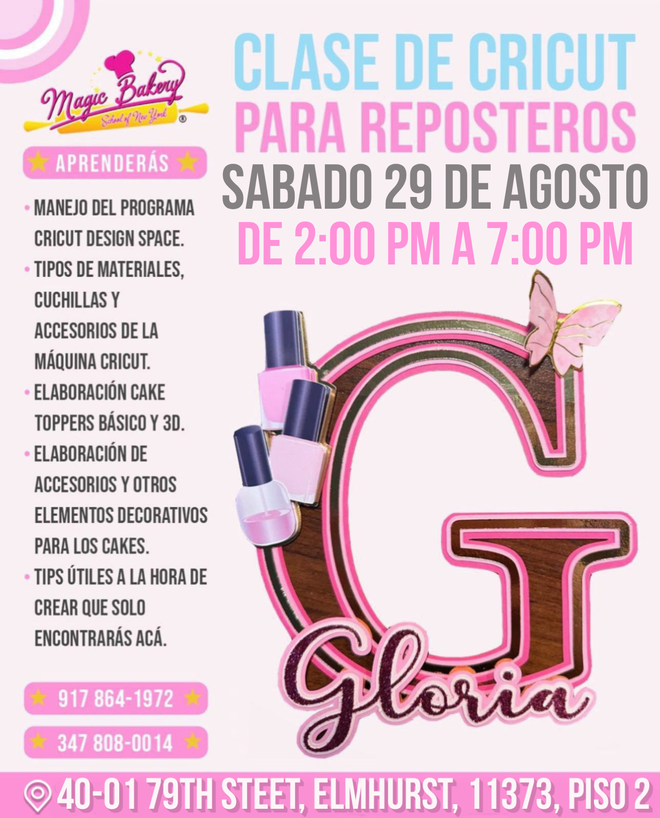 Clase Básica Cricut para Reposteros Agosto