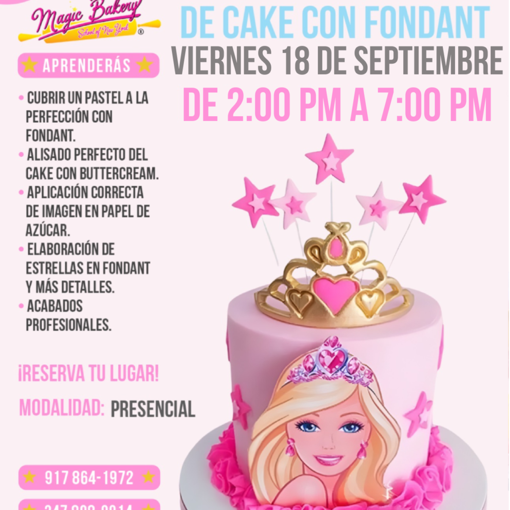 Clase de Decoración de Cake con Fondant Septiembre