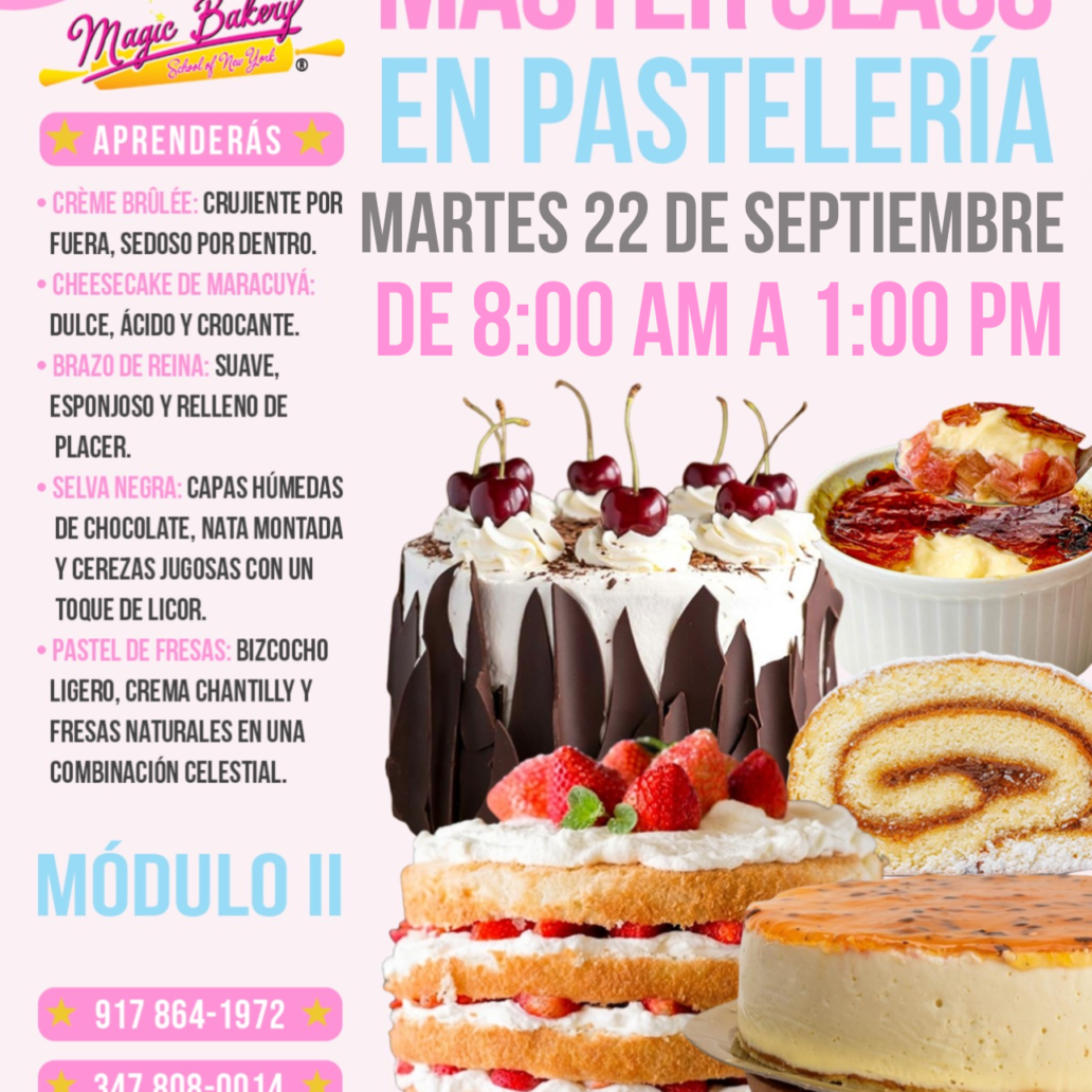 Master Class de Pastelería Módulo II Septiembre
