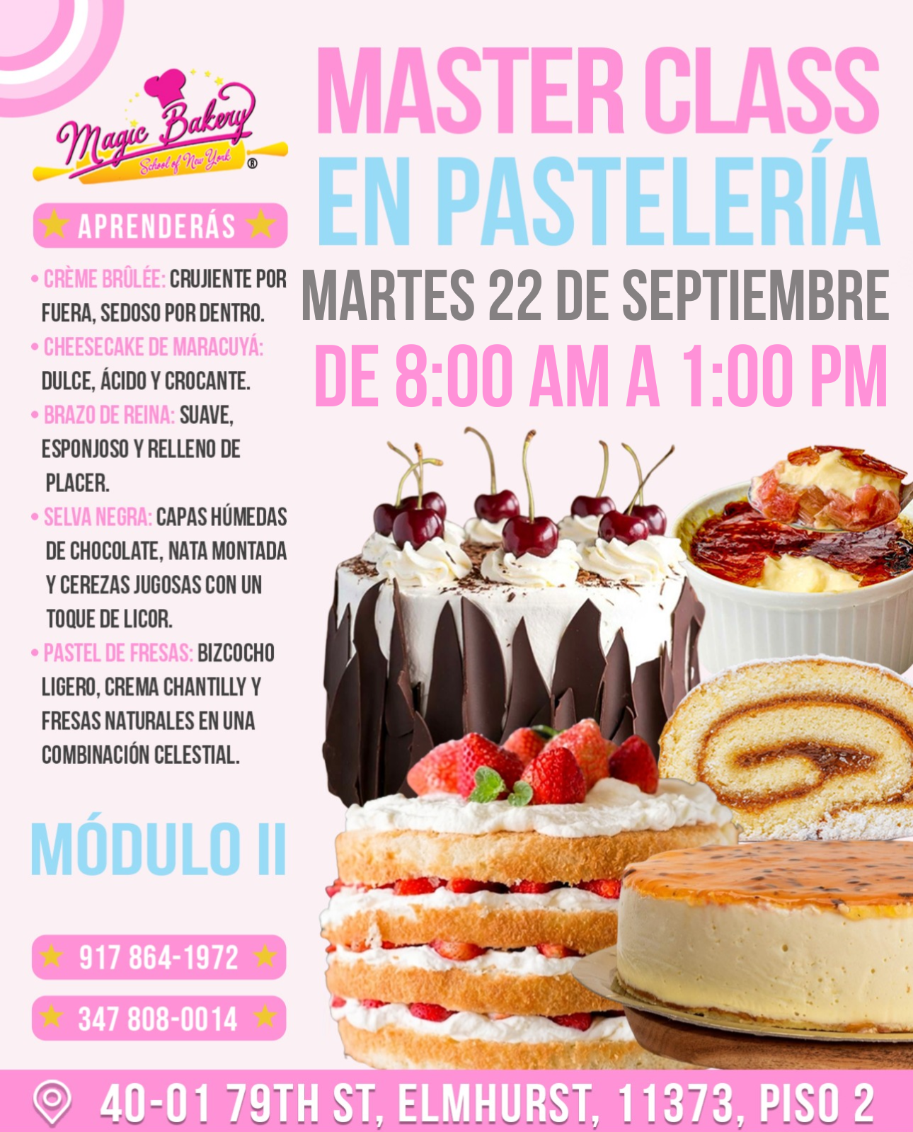 Master Class de Pastelería Módulo II Septiembre