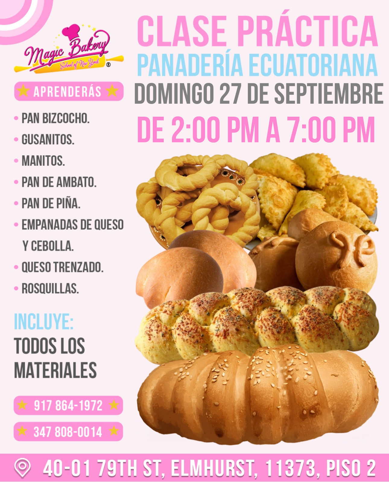 Clase Práctica de Panadería Ecuatoriana Septiembre