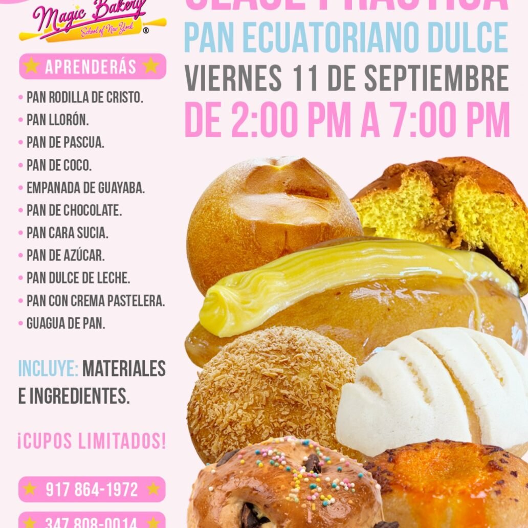 Clase Práctica de Pan Ecuatoriano Dulce Septiembre