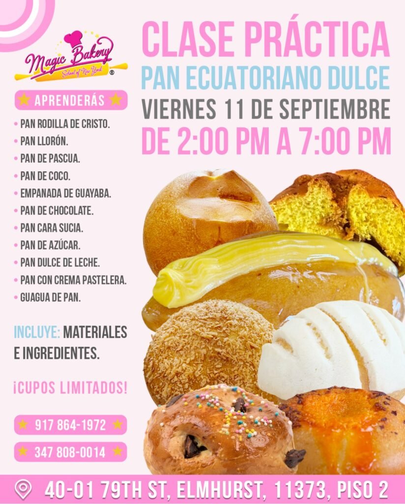 Clase Práctica de Pan Ecuatoriano Dulce Septiembre