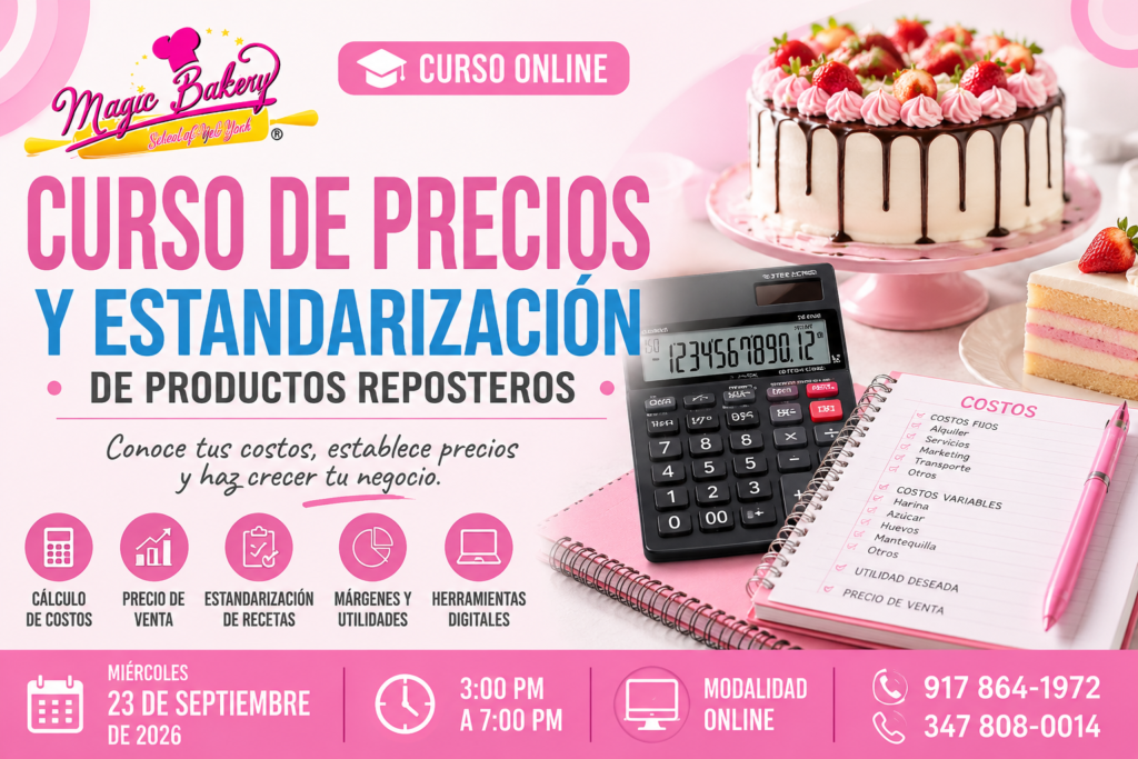 Curso de Costos para Repostería Online