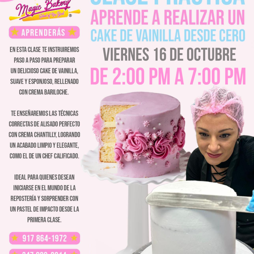 Clase Práctica – Cake de Vainilla desde Cero Octubre