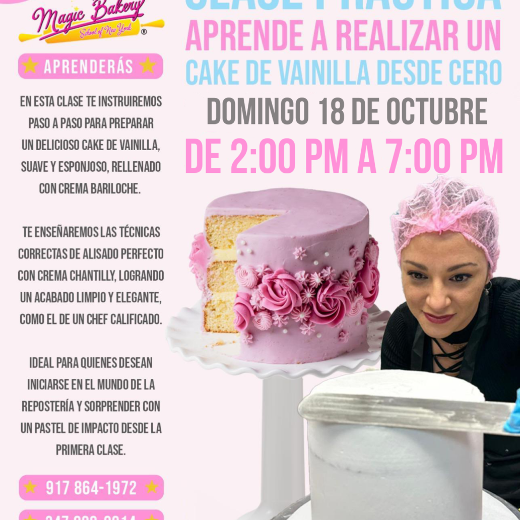Clase Práctica – Cake de Vainilla desde Cero Octubre