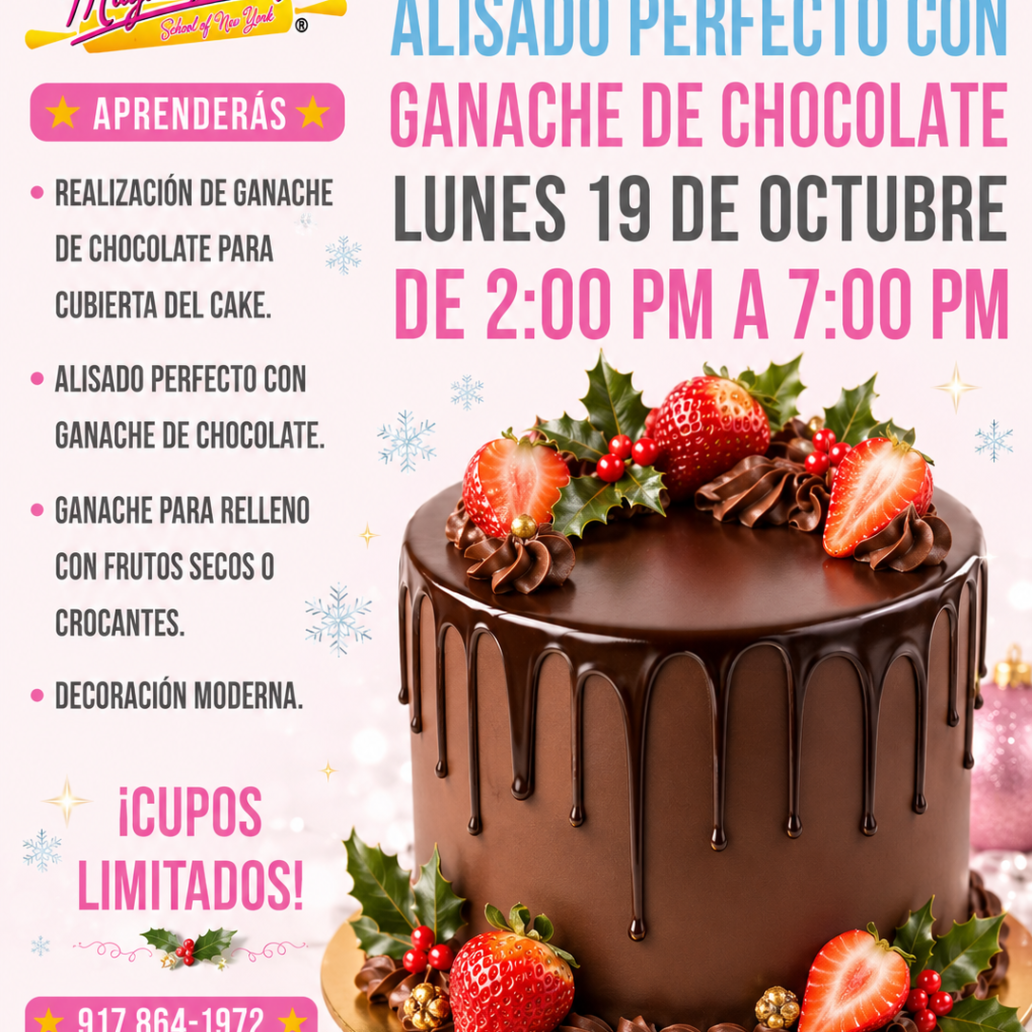 Clase Alisado Perfecto con Ganache de Chocolate Octubre