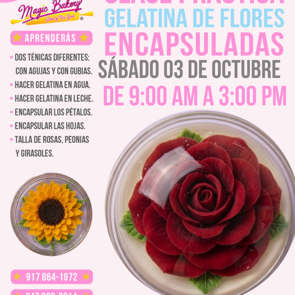 Clase Práctica de Gelatina de Flores Encapsuladas Octubre