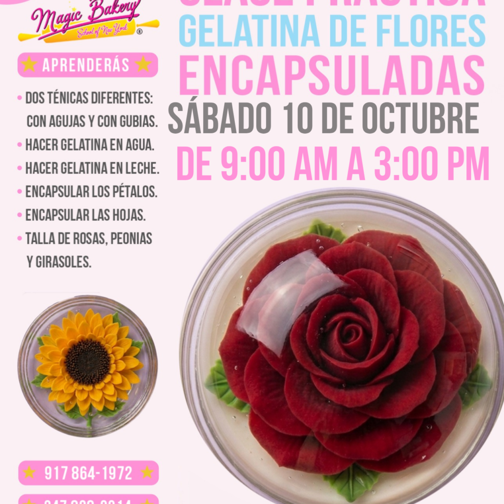 Clase Práctica de Gelatina de Flores Encapsuladas Octubre