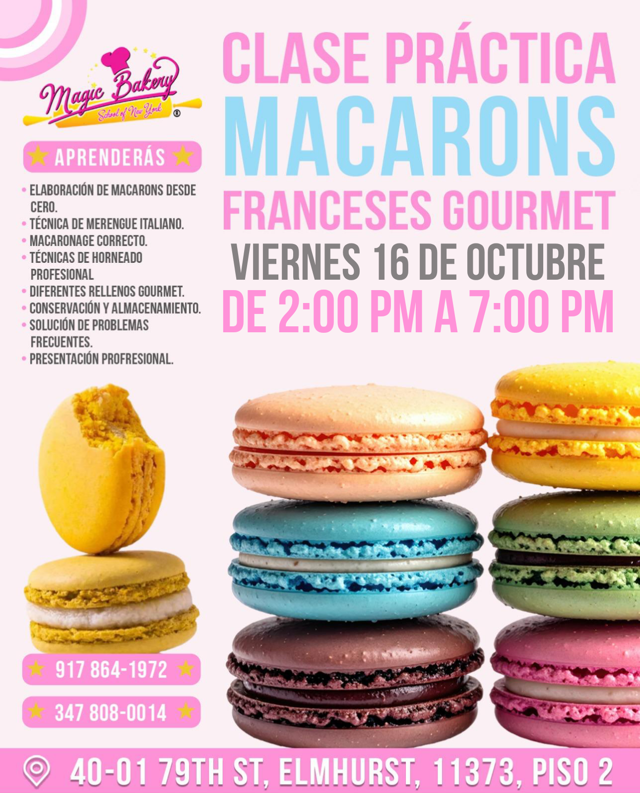 Clase Práctica de Macarons Franceses Octubre