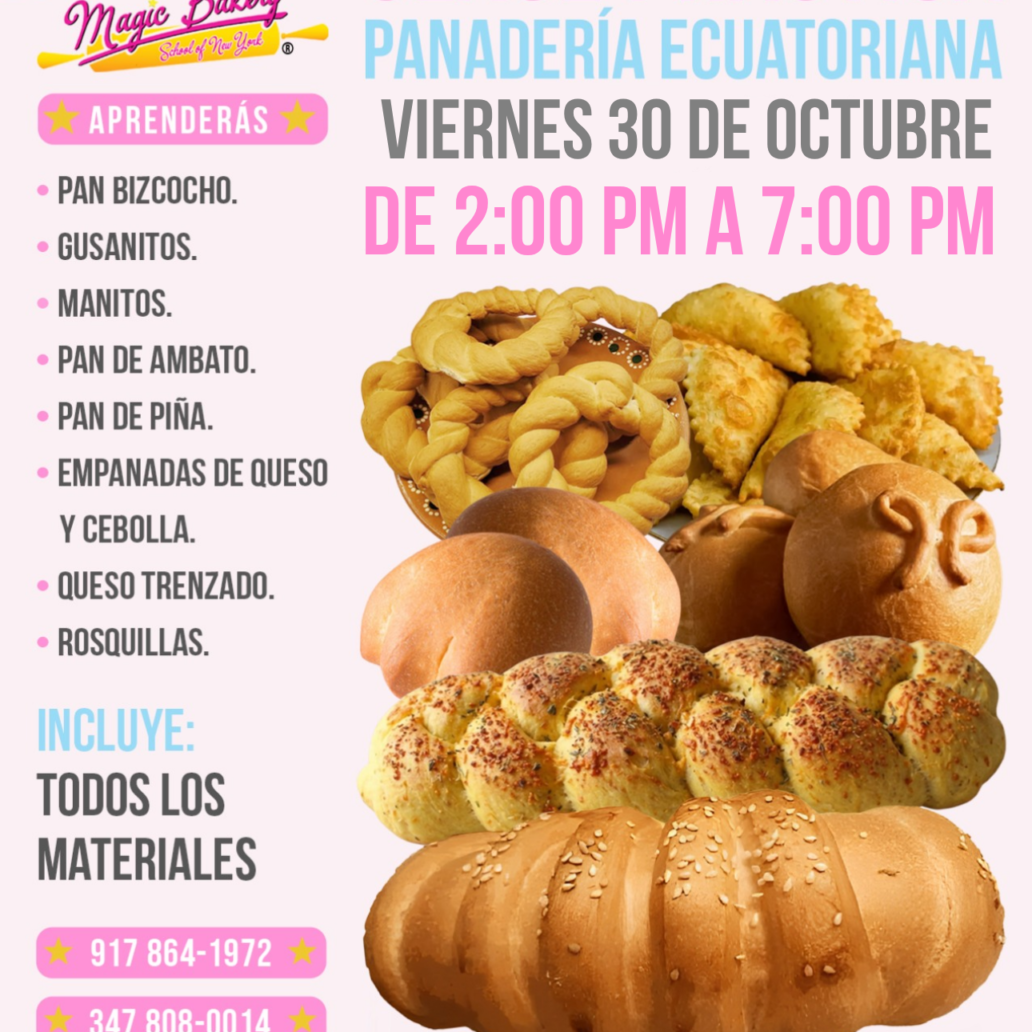 Clase Práctica de Panadería Ecuatoriana Octubre