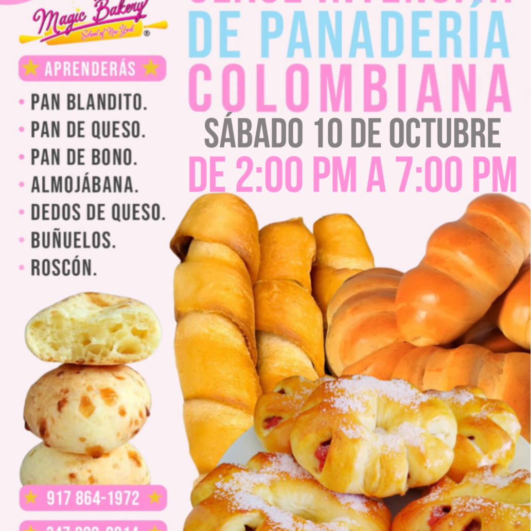 Clase Intensiva de Panadería Colombiana Octubre
