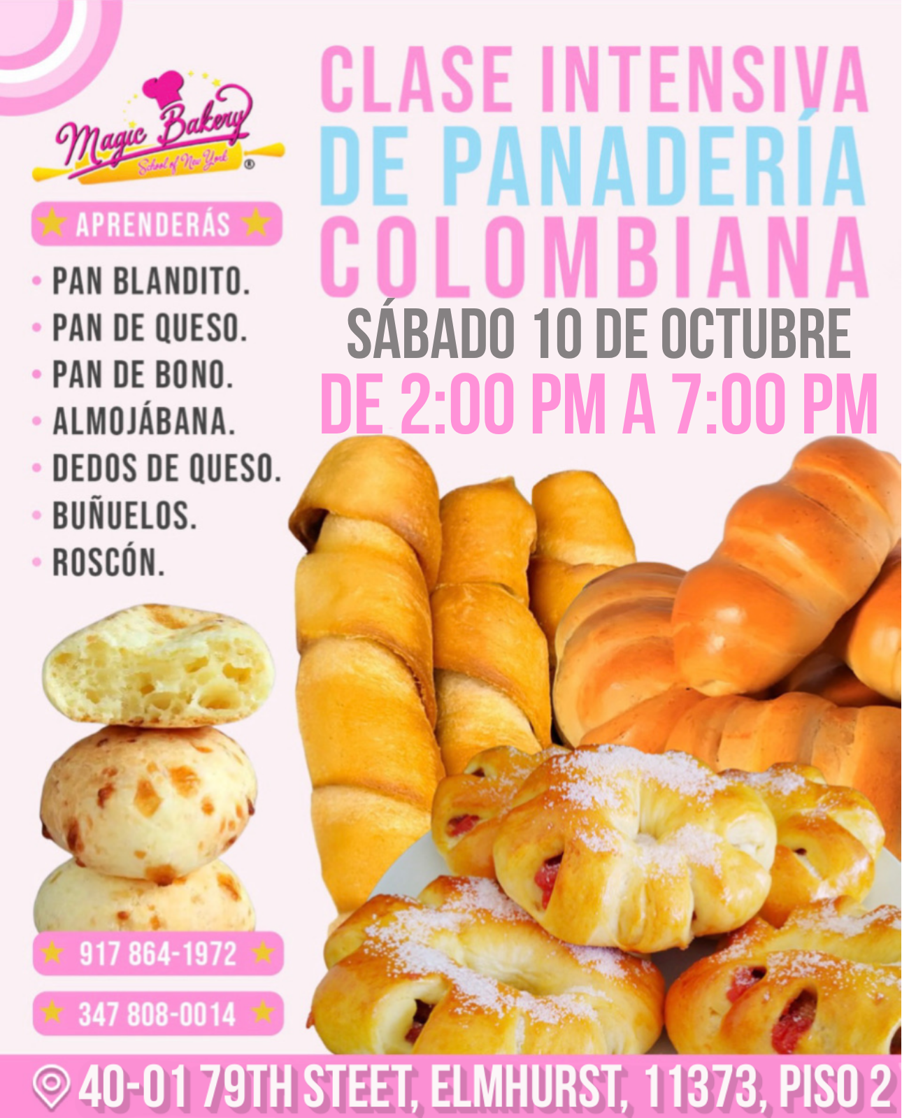Clase Intensiva de Panadería Colombiana Octubre