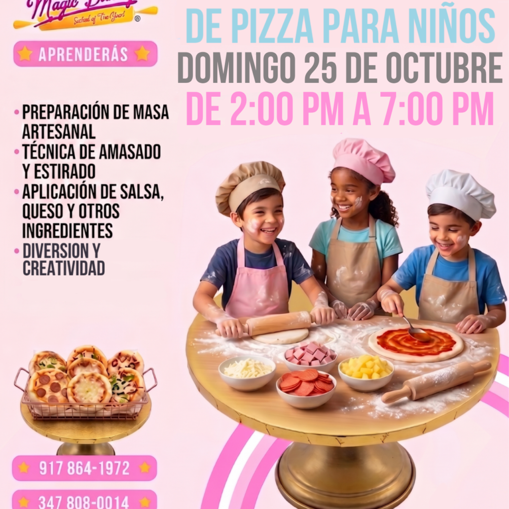 Clase Práctica de Pizza para Niños Octubre