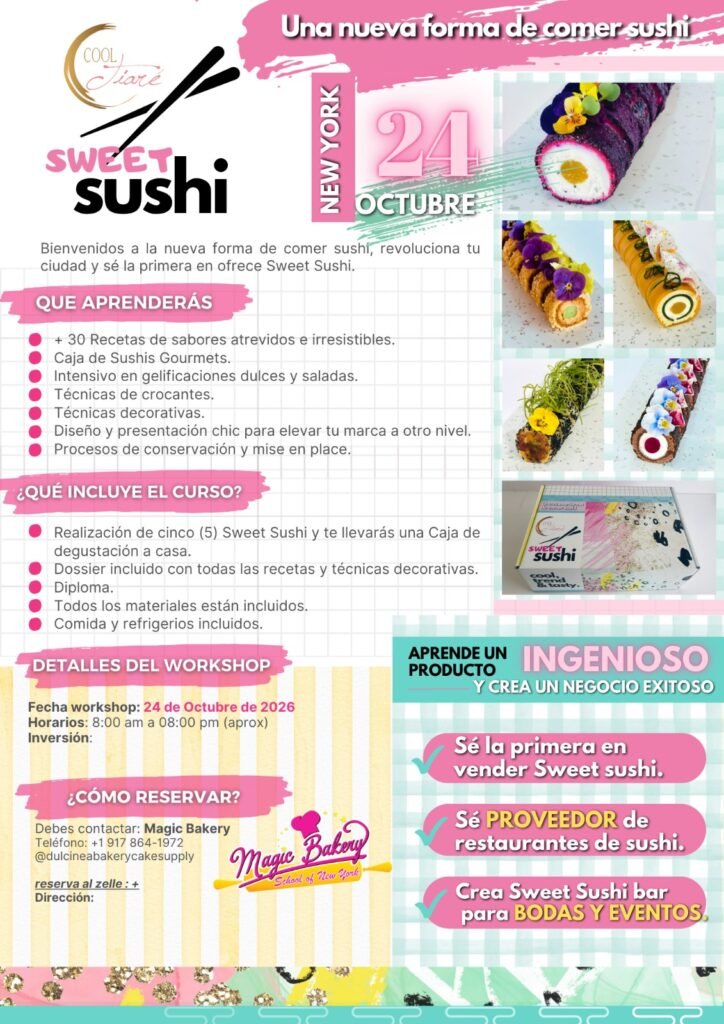Curso de Sushi Dulce en Nueva York con Chef Natasha Guadarrama